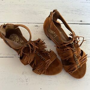 Vince Camuto Women's Tan Fringe Sandals